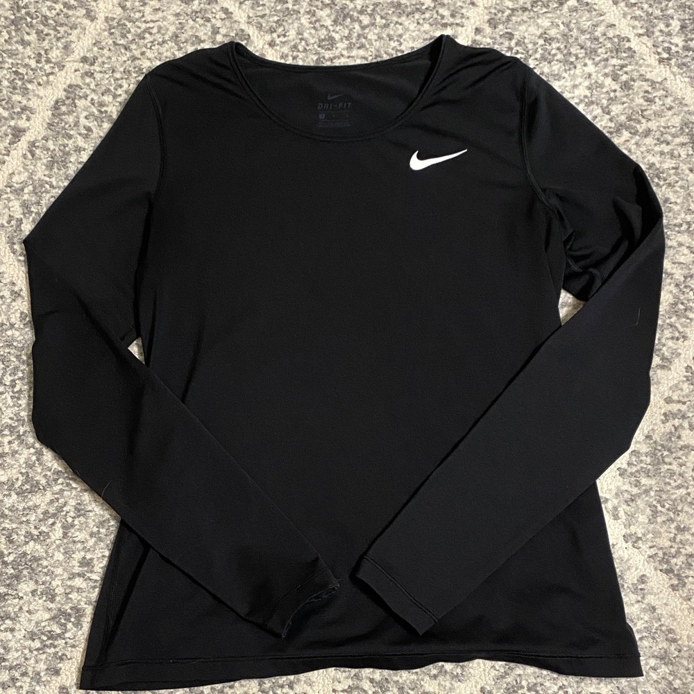 Nike Women's Black Dri-FIT Long Sleeve Tee
